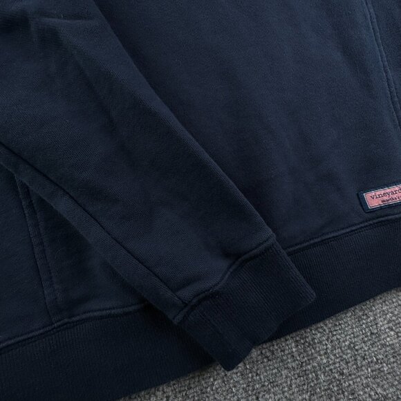 Vineyard Vines 1/4 Zip Pullover Navy Blue Sweater Sweatshirt XS Adult Unisex - Picture 9 of 11